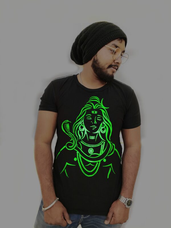 glow in dark black T-shirt